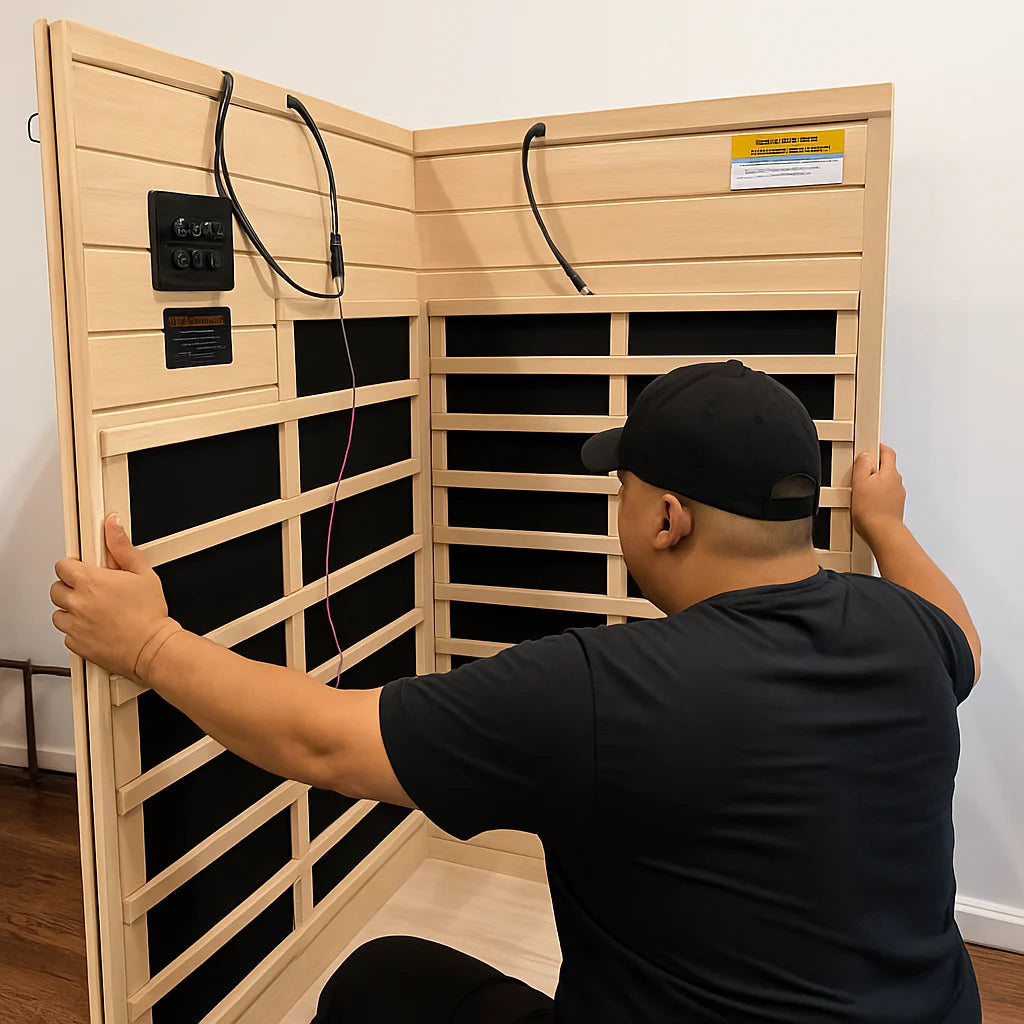 indoor sauna assembly in canada (electrical excluded)